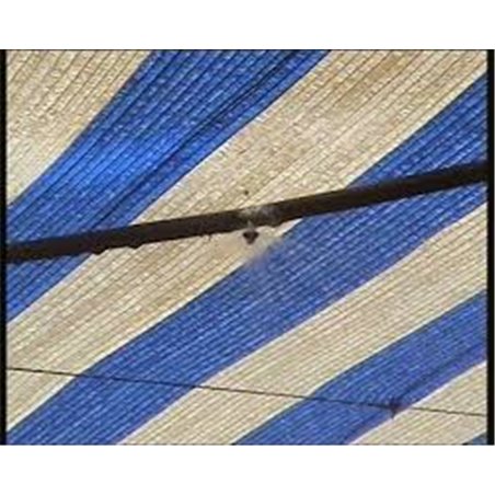 Malla de Ocultacion Bicolor - Metro lineal Azul y Blanco