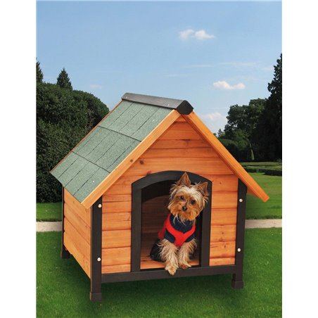Caseta de madera para perro