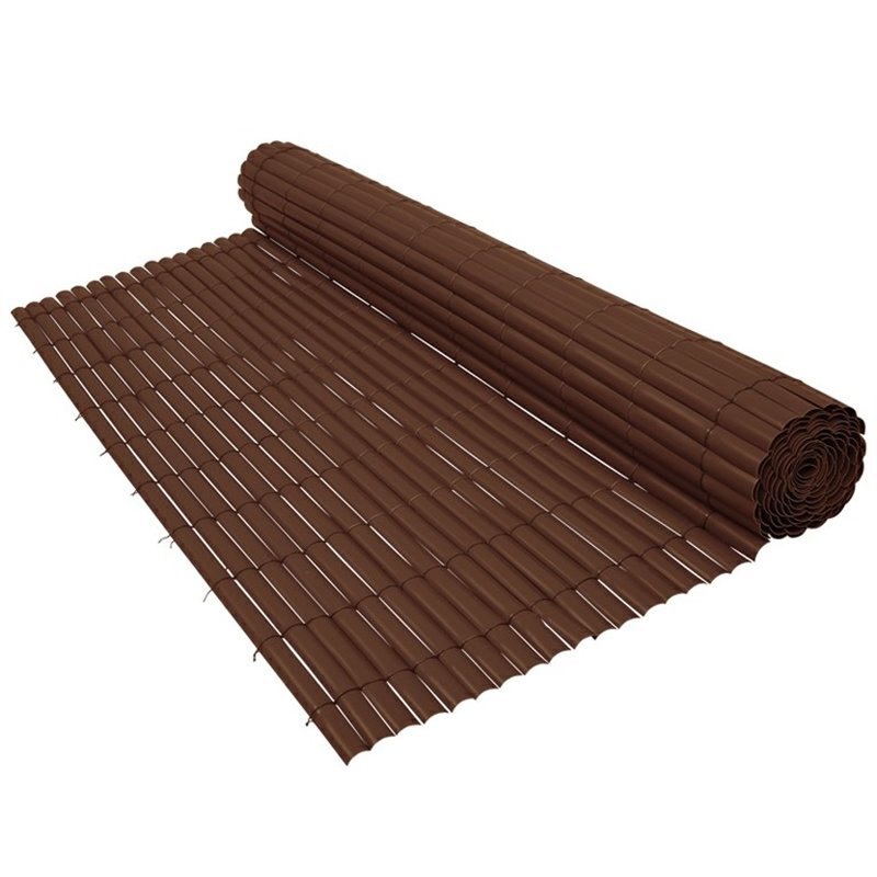 Cañizo PVC doble cara (Chocolate). Rollo 1x3m